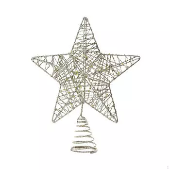 Звезда для рождественской елки, верхнее окно, внутренние украшения из снежинок,