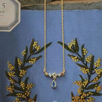 Звезда, голубая капля воды, ожерелье-цепочка на ключицу для женщин, ретро экзотическое ожерелье с подвеской, подарок на Новый год золотой