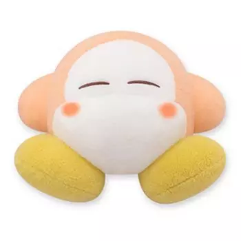 Звезда Кирби с очень милым спящим лицом, мягкая игрушка из шерстяного фетра, спящая большая, Кирби Уоддл Ди, спящее лицо, большая, примерно 30 см. (Ваддл розовый