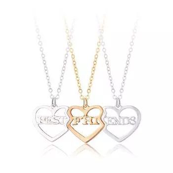 Звезда Луна Цепочка на троих Высокий Дизайн Сплав Капля Сращивание Круглый Набор Подвесок Ожерелье