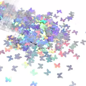 Звезда Маникюр Блестки Украшения для ногтей Украшения для ногтей Слайсы Аксессуары 1 сумка Пятиконечная звезда Флэш-пленка Pet Тонкие блестки