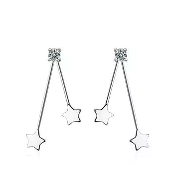 Звезда Назад Висячие Украшения Женщин Модные Звезды Серьги-Пуссеты Элегантный Темперамент Банкетные Украшения