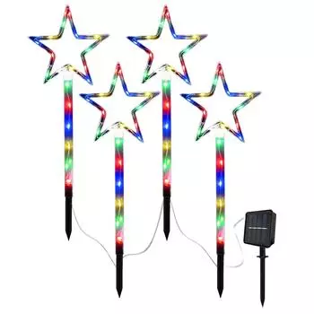 Звезда/Рождественская елка садовый светильник автоматический вкл декоративный солнечный светильник для рождественской праздничной вечеринки C