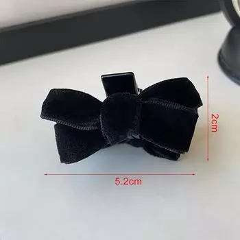 Звезда с тем же черным бархатным бантом труба боковая челка шпилька женская летняя принцесса голова захват зажим головной убор