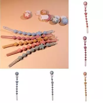 Звезда Силиконовый держатель для пустышки Клипсы Геометрический держатель для соски Клипсы Держатель для пустышки для малышей вино красного