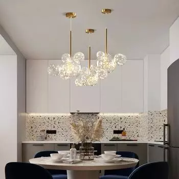 Звезда светодиодная люстра освещение железо стекло пена золото люстра светодиодные светильники ресторан зал интерьер декоративные светильники