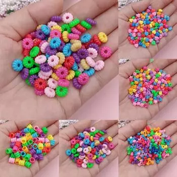 Звезда Тыквы 100/150 шт. Бусины Материал Бисера Дисперсионные Бусины Ручной Работы DIY Ожерелье Любовь Пятиугольные Макарон Ювелирные Изделия Акрил Самодельный Браслет Pentagram/150pcs