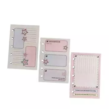 Звезда Внутренний Сменный Спиральный Переплет Бумага 5 Отверстий Тетрадь Индекс Внутренняя Страница Дети Студенты Подарки Style A
