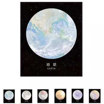 Звездная планета липкие заметки звездное небо клейкий блокнот школьные принадлежности планировщик наклейки