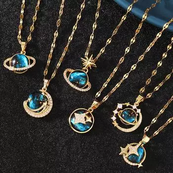 Звездная планета роскошный темперамент инкрустированный ярким камнем ювелирный кулон великолепная модная вселенная Xinghe аксессуары для одежды кулон без цепи