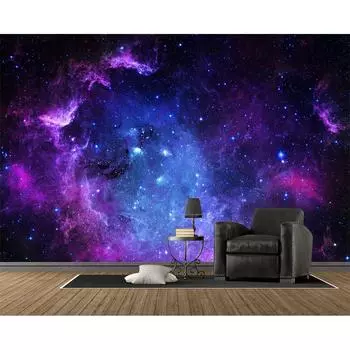 Звездное небо, фрески для стен, большие обои с галактикой для гостиной, спальни, столовой, настенные фрески 200 cm(W) x 140 cm(H)