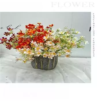 Звездное небо Маленькая хризантема Высококачественная маленькая хризантема Искусственный цветок Обеденный стол Шелковый цветочный декор