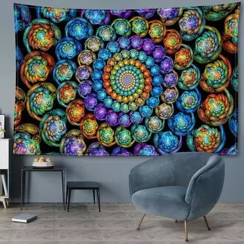 Звездное небо Мандала Гобелен Настенный абстрактный загадочный колдовство Таинственный хиппи Тапитц Гостиная Спальня Домашний декор 95x73CM