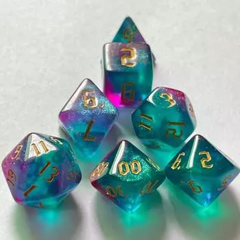 Звездное небо новые многогранные игральные кости цифровые игральные кости бегущая группа настольная игра аксессуары 4/6/8/10/12/20-гранные решетчатые реквизиты