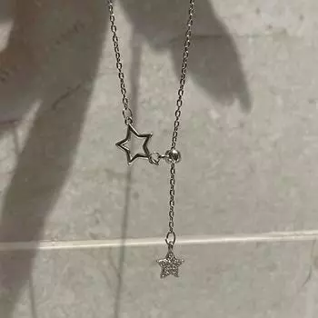 Звездное ожерелье женское легкое роскошное нишевое дизайнерское чувство пентаграмма прочность цепочка регулируемая ключичная цепочка