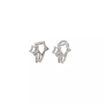 Звездные клипсы для ушей, без пирсинга ушей, индивидуальный креативный полый дизайн, стильные и милые клипсы для ушей, простые линии, серьги-звезды copper