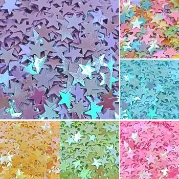 Звездные пайетки DIY 1000 шт. швейные принадлежности конфетти нейл-арт 7 мм изготовление ювелирных изделий украшения блестки россыпью блестки для поделок блестящие бусины розовый