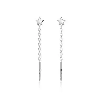 Звездные ушные кабели и серьги для пирсинга ушей Не нужно снимать длинные серьги Пятиконечная звезда Универсальное украшение для женщин