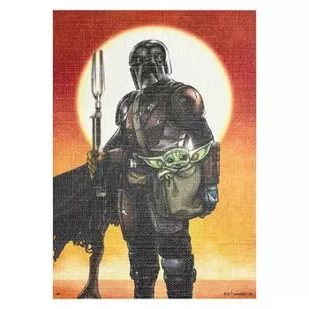 Звездные войны Мандалорская карта A IJ233 WARS/MANDALORIAN/Star (Манга)/Холст красный