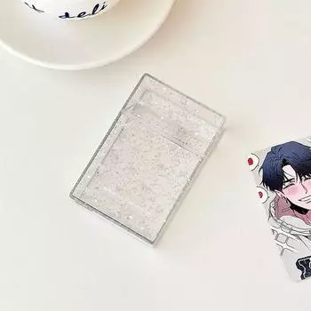 Звездный бант фотокарточка коллекция флип-коробка держатель прозрачный блестящий чехол коробка для хранения альбомов айдолов Kpop фотокоробка для хранения