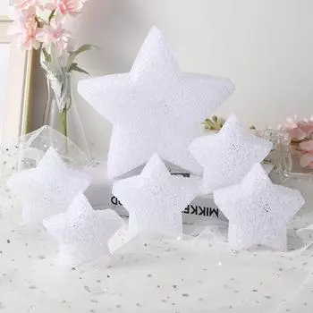 Звездный ночник Романтическое мягкое освещение Защита глаз Ручная сказочная лампа Украшение Пластиковая светодиодная лампа с пентаграммой Декорации для вечеринок Реквизит 8 cm жёлтый