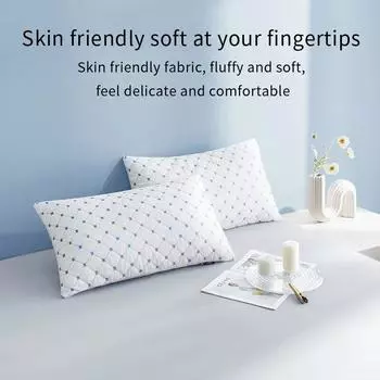 Звездный отель, бархатная подушка с перьями, моющаяся подушка, подушка с вышивкой, волокно, мягкая подушка 40*60 белый