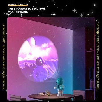 Звездный проектор Галактический ночник Космонавт Космический проектор Звездная туманность Потолочная светодиодная лампа для спальни Домашний декоративный подарок для детей