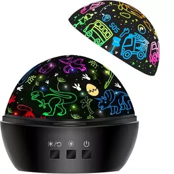 Звездный шар, звездный свет, красочный вращающийся звездный лунный проекционный свет, звездный романтический детский сон, ночник