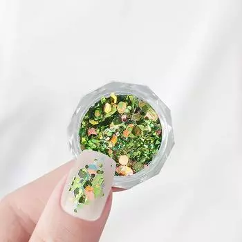 Звездный свет с блестками для ногтей, сияющая пыль, блестки, звезды, нерегулярные шестигранные мерцающие блестящие украшения для дизайна ногтей, аксессуары серебряный