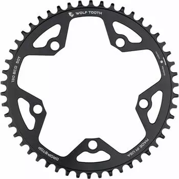 Звездочка Wolf Tooth 130 BCD 5 Bolt Chainring 52T совместима с цепочкой SRAM Flattop Chainring