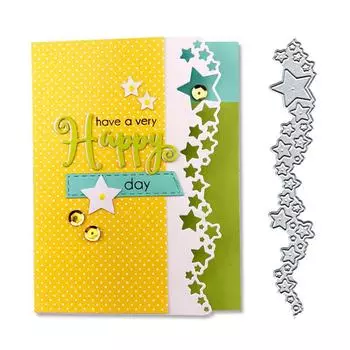 Звезды границы кружева Рождественские металлические вырезки умирает Скрапбукинг штампы металлические высечки фон подарок