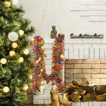 Звезды Рождественская мишура Гирлянда Украшение Блестящие Подвесные Украшения для