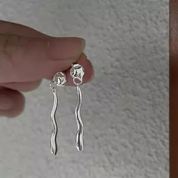 Звезды тают капли воды серьги-гвоздики женские нишевые повседневные холодные высококачественные серьги-иглы из серебра 925 пробы модные 925 silver needles