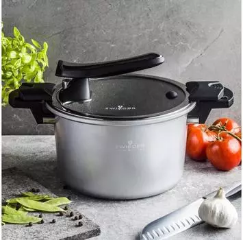 ZWIEGER Practi Plus 6,5 л - кастрюля низкого давления из нержавеющей стали с крышкой