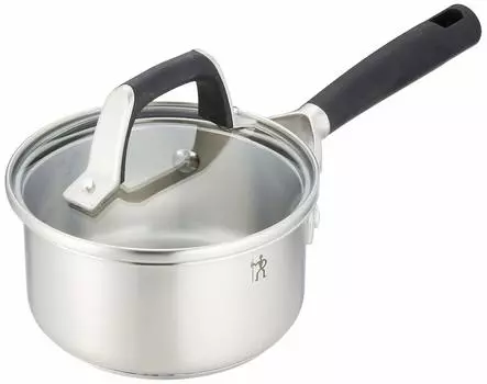 Zwilling Henckels, базовая кастрюля для одной руки в японском стиле, кастрюля из нержавеющей стали 14 см, совместимая с IH, японская JA. HI 1L [Авторизованный продукт] 40585-140 серебряный