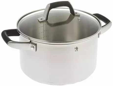 Zwilling Henckels глубокая двухручная кастрюля в японском стиле 24 см из полированной нержавеющей стали, кастрюля для посуды, совместимая с IH, японское серебро JA. ХАЙ 6Л серебряный