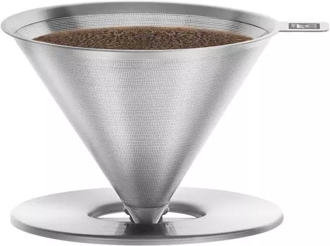 ZWILLING Henckels Japan ZWILLING Стальной кофейный фильтр без бумаги на 1–4 чашки, можно мыть в посудомоечной машине JA. Нержавеющая капельница Z1024-005