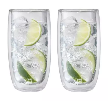 Zwilling Henckels Wall Glass 470ml 2pcs Tumbler Highball Heat Resistant Double Structure Cup Japanese J.A. Double Set [Authorized Product] 39500-120