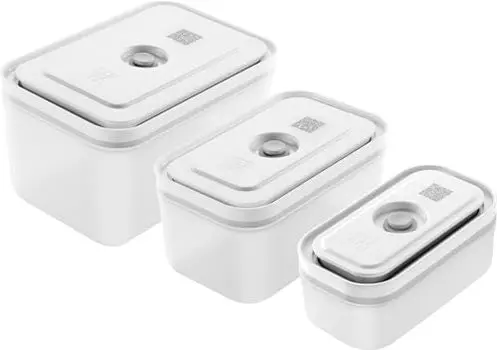 Zwilling J. A. Henckels 36804-003 Fresh Save Vacuum Plastic Containers, Set of 3 Sizes, Airtight Storage Containers