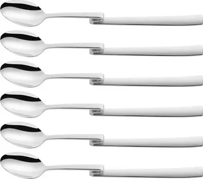 Ложка для макиато Zwilling, 6 шт., длинная ложка для кофейного напитка, японский обед, серебро Набор для обеда [Авторизованный продукт] 07150-314 серебряный