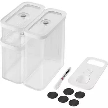 ZWILLING Save Cube Starter Set M 5 Piece Set Container Vacuum Storage Airtight Storage Container Canister Storage Japanese Fresh Save CUBE Fresh &