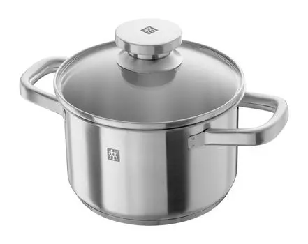 Кастрюля Zwilling Stock Pot Two Hand Deep из нержавеющей стали IH, совместимая с японским Zwilling Joy Joy 24 см , размер, сталь, [Авторизованный продукт] 64043-240 серебряный