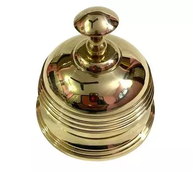 Звонок для стойки отеля из цельной латуни, звонок для вызова офицера, изысканный звонок для стойки отеля, звонок для стола, звонок для обслуживания в гостиницах, декор M золотой