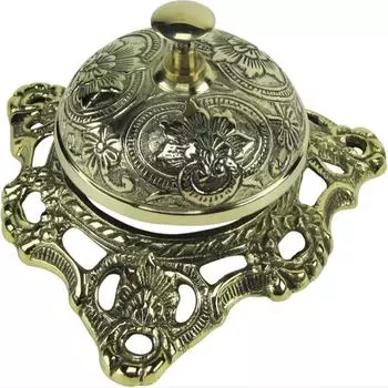 Звонок для вызова на стойку отеля в старинном стиле из цельной латуни, звонок для вызова на стол, звонок для вызова на стол как