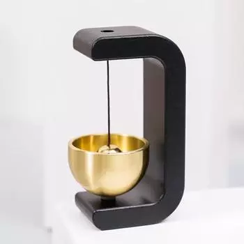 Звонок владельца магазина для открывания двери, магнитный дверной звонок с чистым звуком, деревянный дверной звонок, ветряная музыка, украшение для холодильника, крыльца, садового декора чёрный