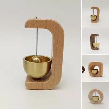 Звонок владельца магазина из латуни и дерева с громким звуком, подвесной колокольчик для входной двери, колокольчик для ветра, магнитный для открывания двери A