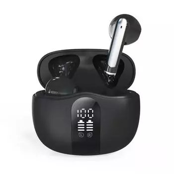 звук кристально чистый звук и широкий звук Беспроводной Bluetooth Bluetooth звук LED двойное шумоподавление ENC CVC совместимый с японским голосом [Высшее качество,