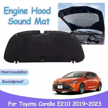 Звукоизолирующая накладка на капот двигателя для Toyota Corolla E210 2019~2024 2020 Звукоизоляционные хлопковые огнестойкие чехлы Звукоизоляционные аксессуары