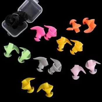 Звукоизолирующие беруши Противошумные беруши Плавательные силиконовые беруши Беруши для плавания blue-without case