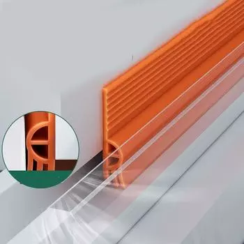 Звукоизоляционная уплотнительная полоса для окон Пылезащитный уплотнитель Стопор для сквозняков Нижний уплотнитель для дверей Шкаф 2M прозрачный